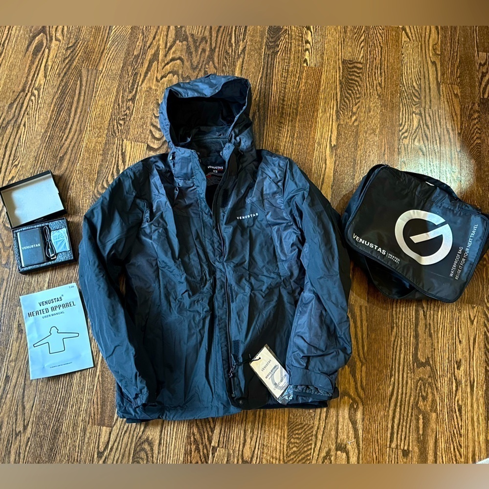 Venustas Women’s Heated Jacket Battery Pack Hooded Waterproof Coat Size Medium
